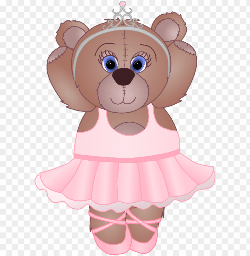 Ballerina Clipart Teddy Bear Clipart Black And White - Pink Ballerina Teddy Bear PNG Transparent Background