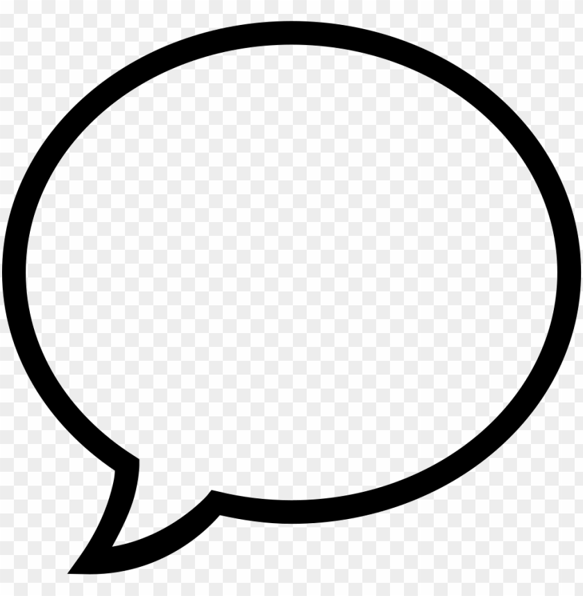 Balloon Speech Bubble Cartoon Outline Empty PNG Image With Transparent Background
