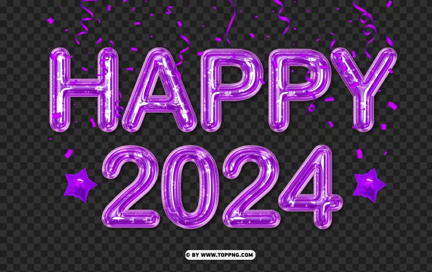 balloons and stars design for 2024 png - Image ID 490702