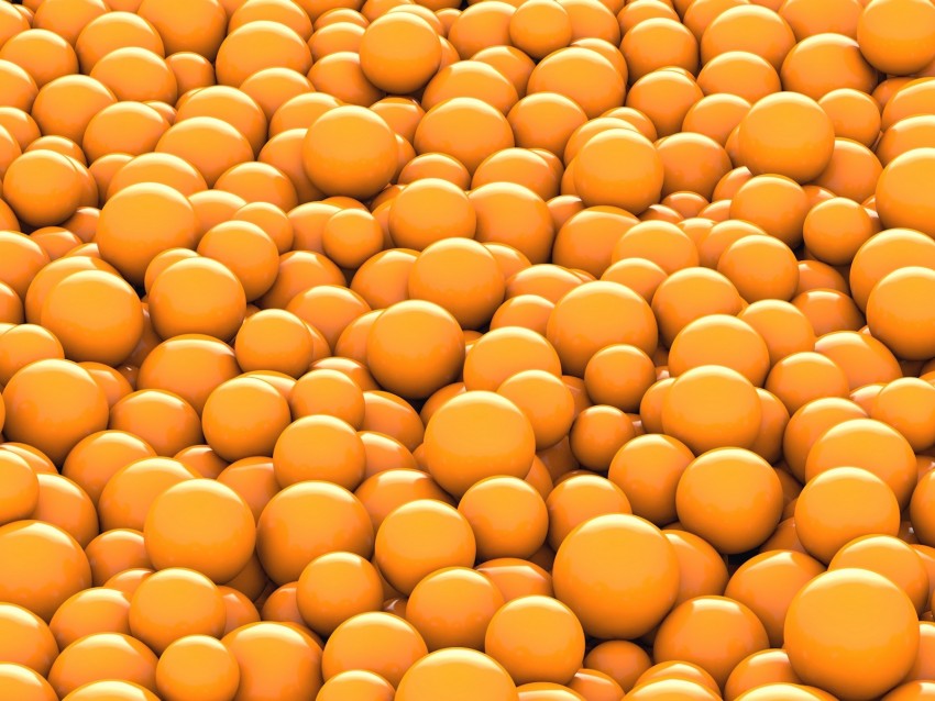 balls, orange, round, 3d