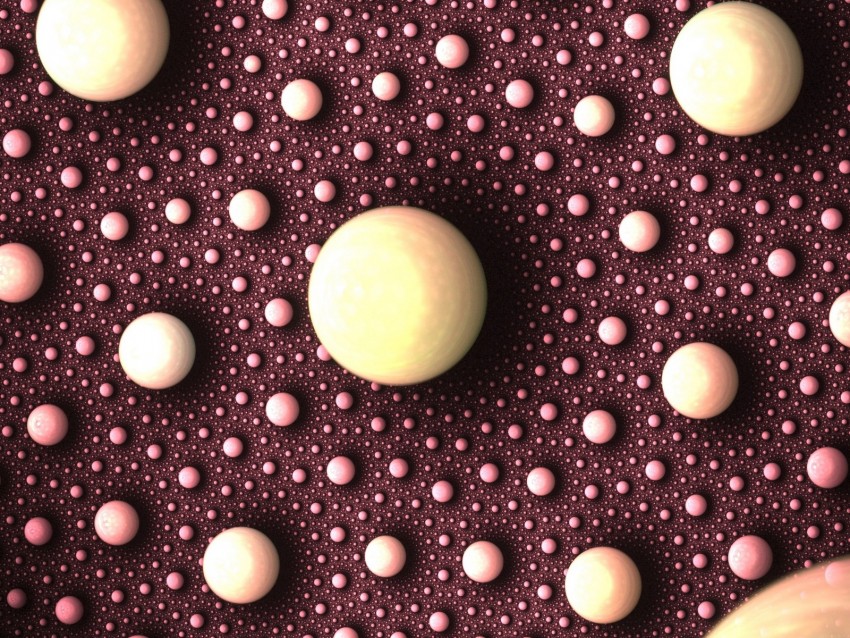 balls, spheres, fractal, circles, surface