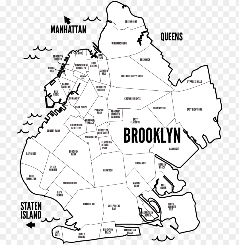 banner free library neighborhood guide brooklyn map vector PNG transparent with Clear Background ID 163377