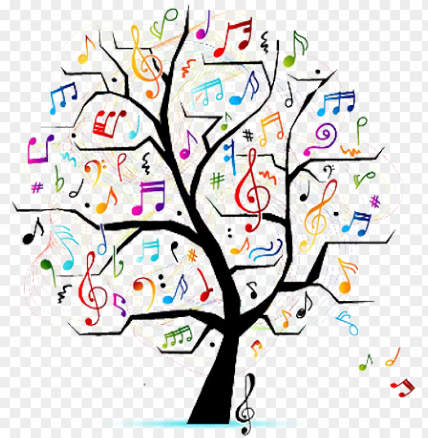 ribbon, leaf, music notes, trees, school, flower, band