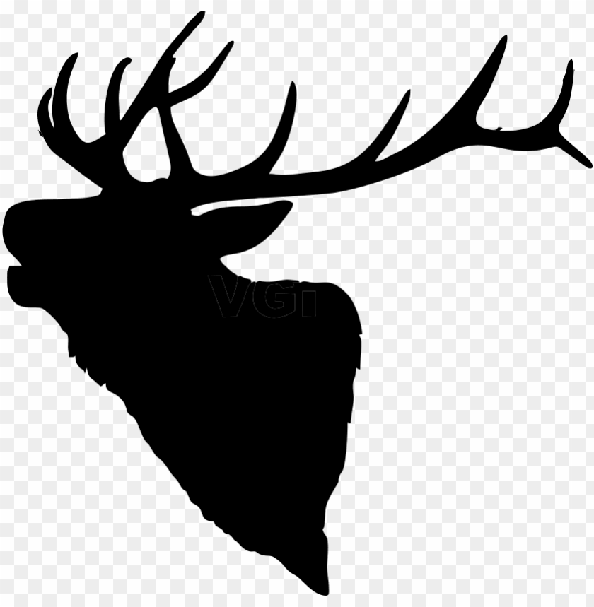 Banner Transparent Library Elk Silhouette X Png Stencils - Elk Head Silhouette Clip Art PNG Image With Transparent Background