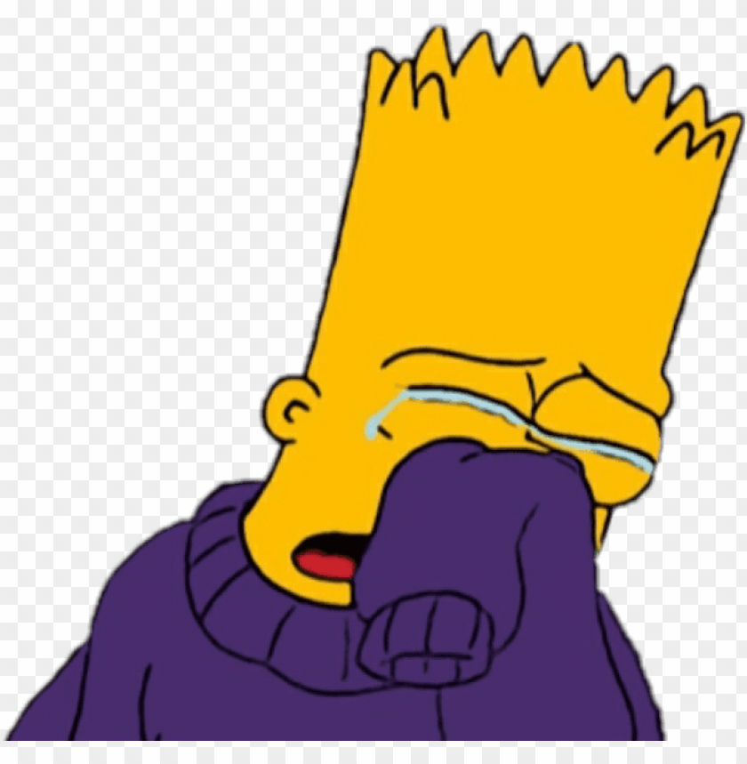 bart lossimpson sad lagrimas sticker llorar triste bart simpson crying PNG transparent with Clear Background ID 162883