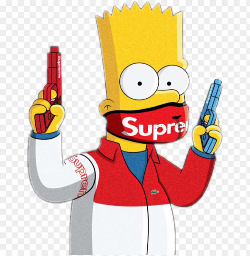 bart simpson bartsimpson gang trap - bart simpson with a gu PNG image with transparent background@toppng.com