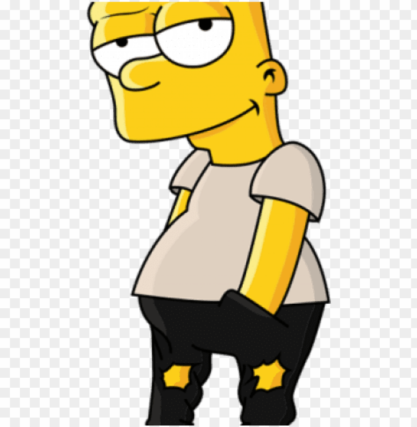 Sad Bart Png Vector Download - Draw Bart Simpson Sad, Transparent