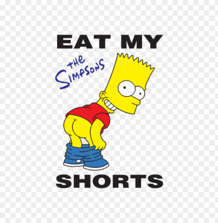  bart simpson eat my shorts logo vector free - 466775
