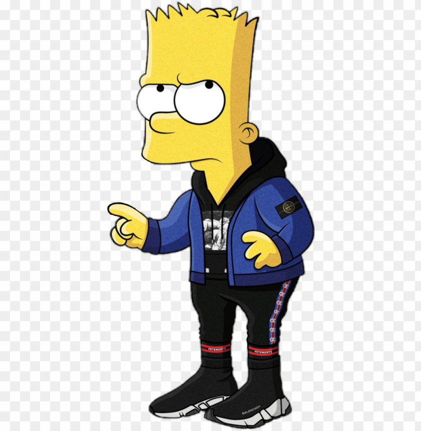 Bart Simpson Simpsons Yeezy Hoodie Kicks Balenciaga Bart Simpson - red balenciaga tee w balenciaga bag roblox