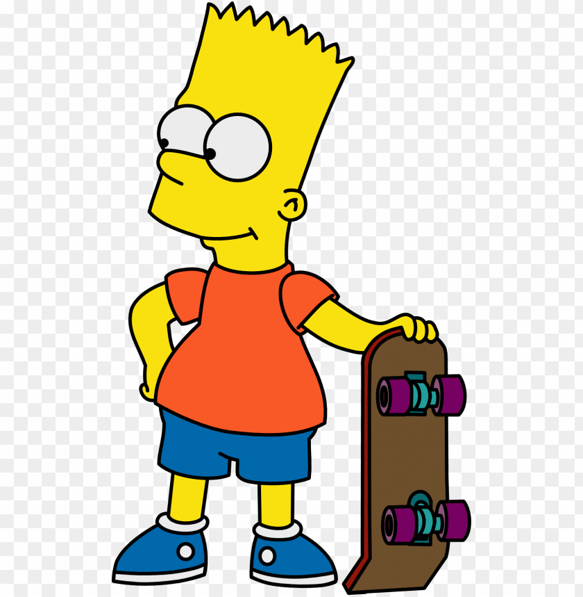 Download bart simpson skateboard clipart png photo | TOPpng