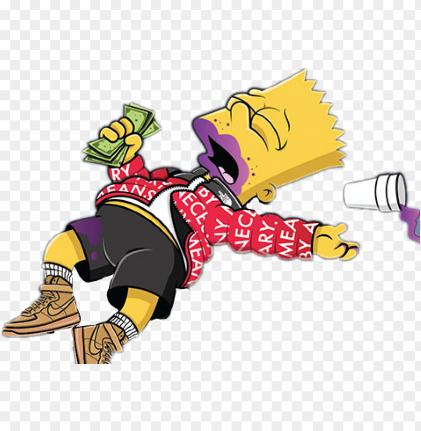 bart trap lean codeine xanax molly marihuana weed drunk bart purple drank PNG transparent with Clear Background ID 190873