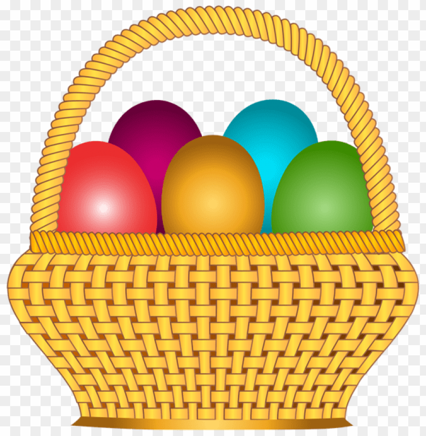 basket with easter eggs png images background -  image ID is 47650