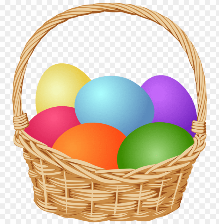 basket with easter eggs png images background -  image ID is 47731
