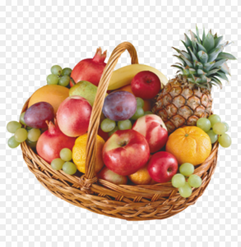 basket, with, fruits
