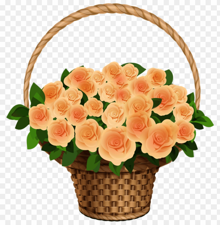 basket with yellow roses