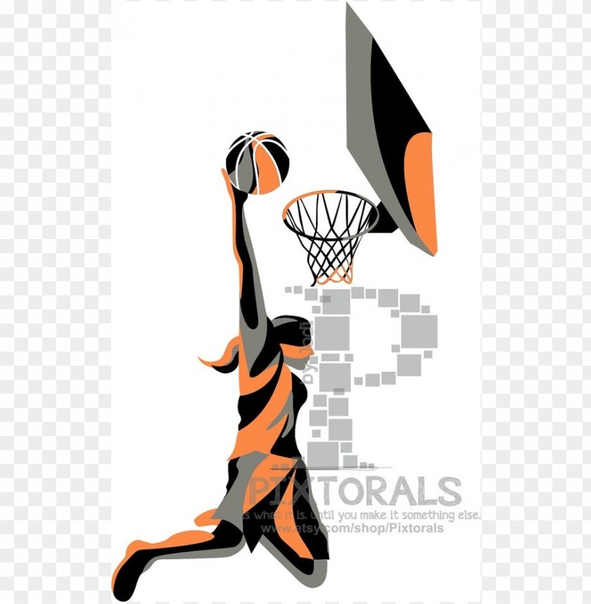 PNG Image Of Basketball Dunk With A Clear Background - Image ID 39352