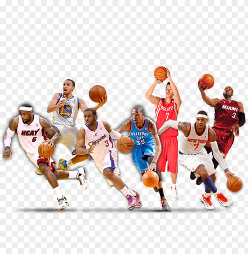 PNG image of basketball playerss with a clear background - Image ID 38865