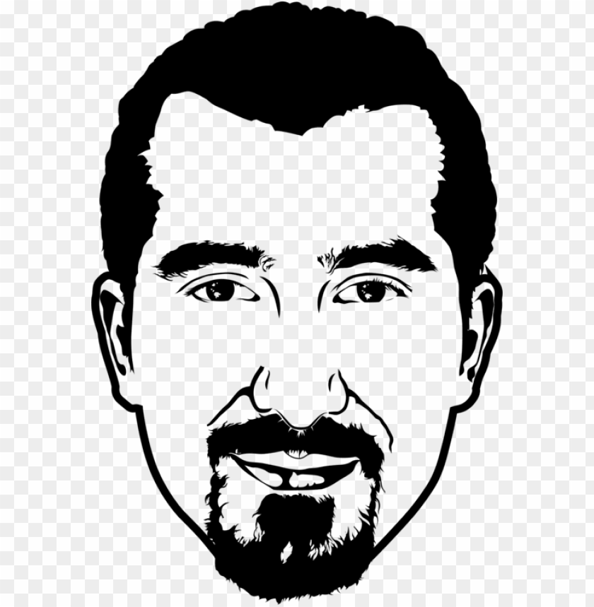 Bassel Khartabil Beard Stencil Black And White - Beard Stencil Black White PNG Transparent With Clear Background ID 307266