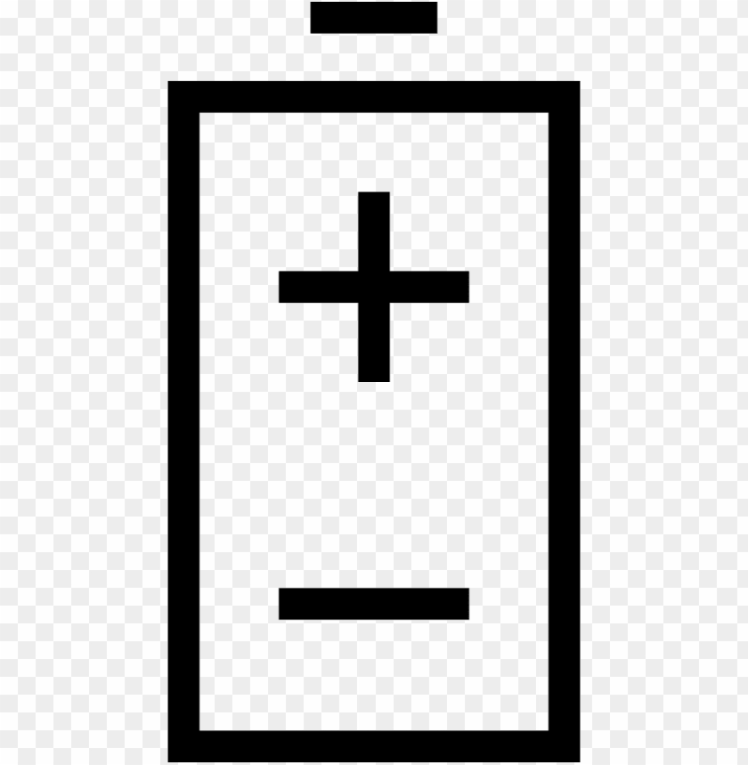 battery with positive and negative poles symbols svg icon png - Free PNG Images ID 126625