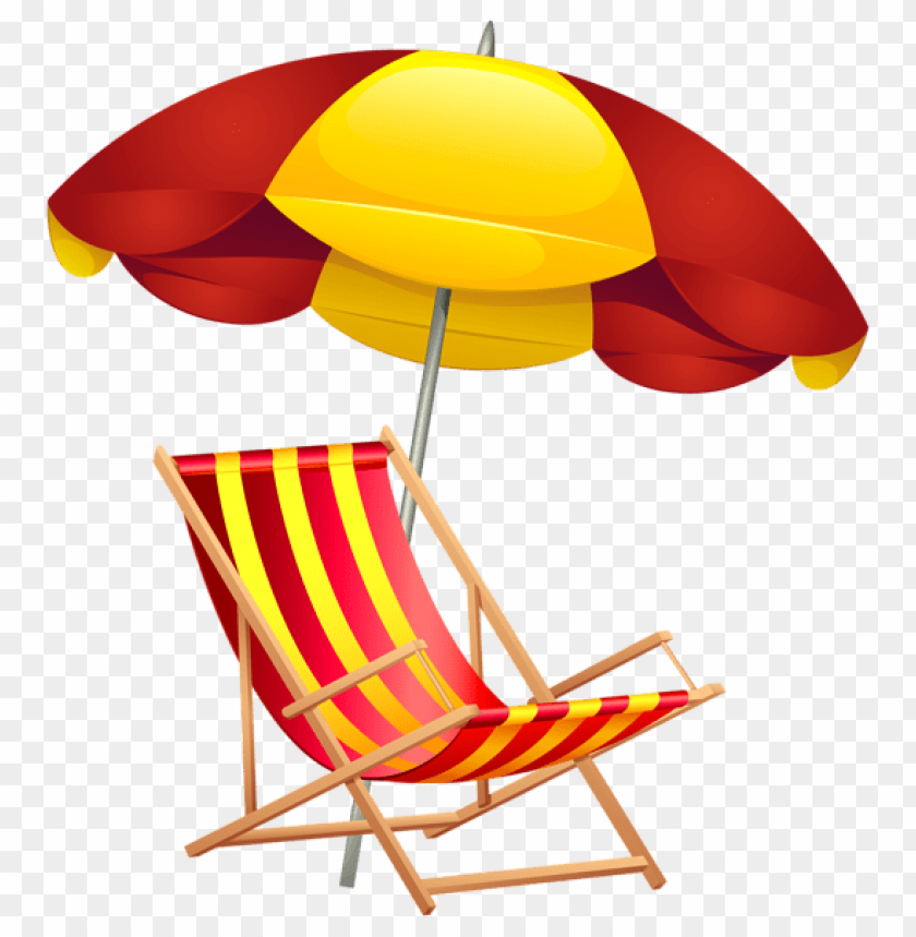Download Beach Chair And Umbrella Clipart Png Photo  