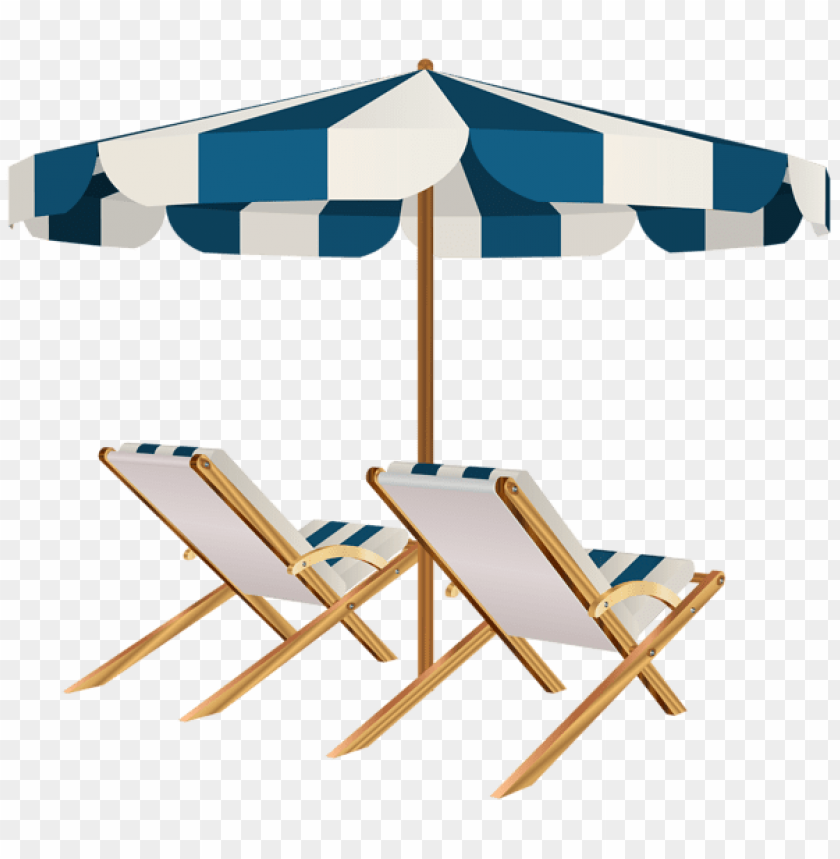 beach chairs and umbrella clipart png photo - 52639