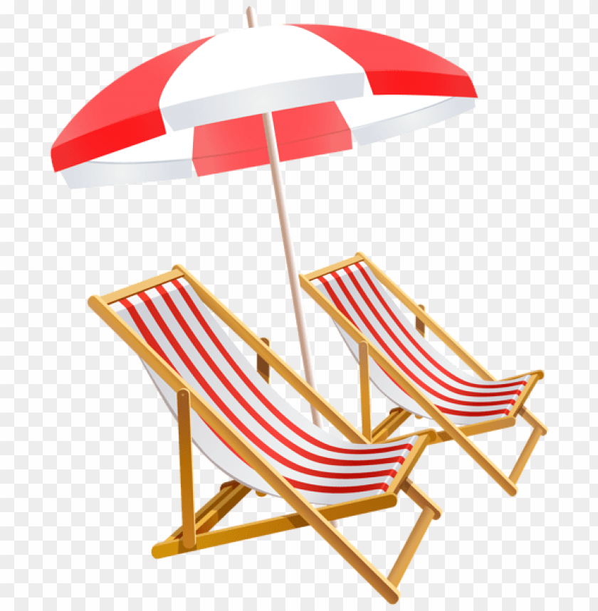 beach umbrella and chairs clipart png photo - 52619