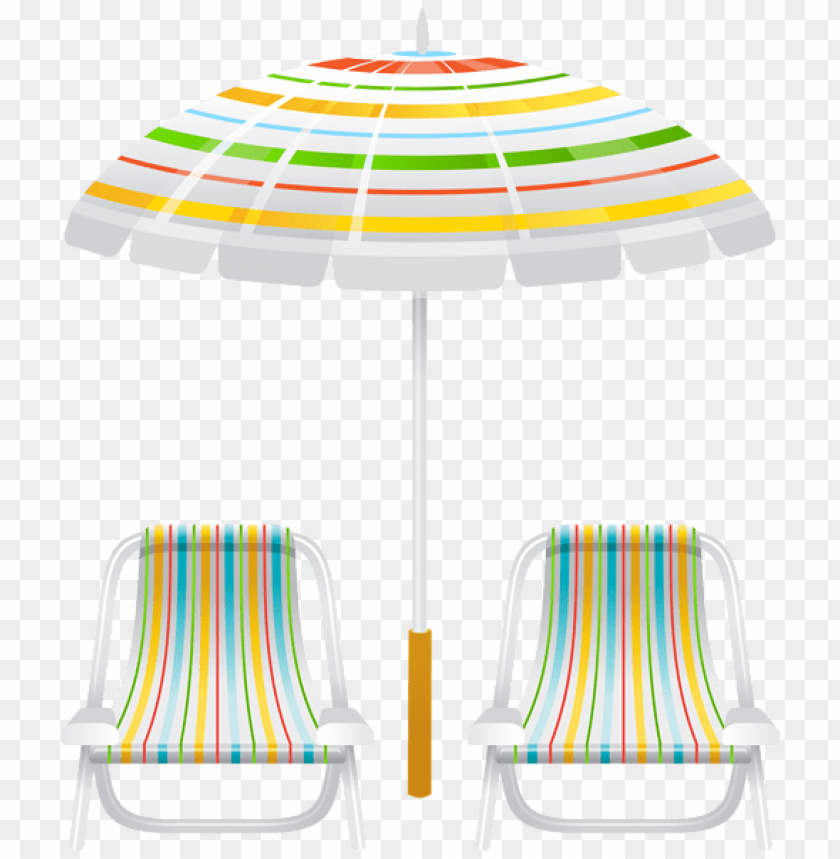 beach umbrella and two chairs clipart png photo - 52632