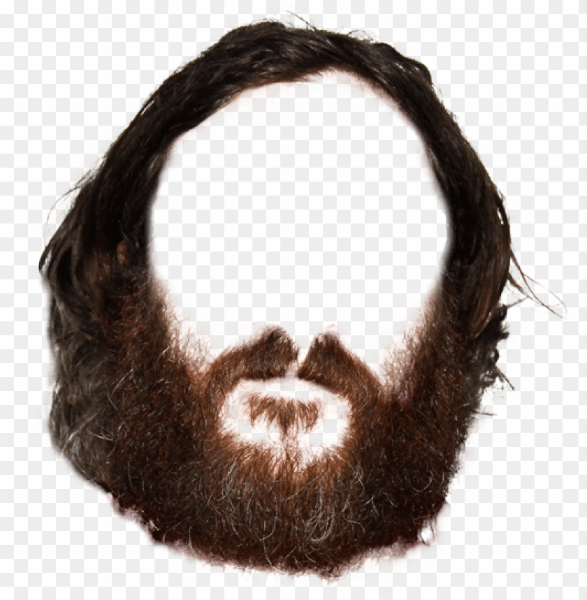 Transparent background PNG image of beard and moustache - Image ID 26029