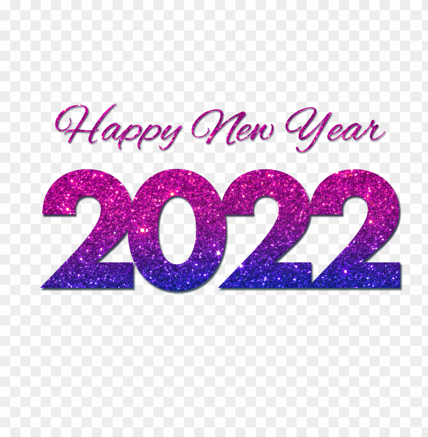 beautiful blue & pink glitter  2022 happy new year PNG Images@toppng.com