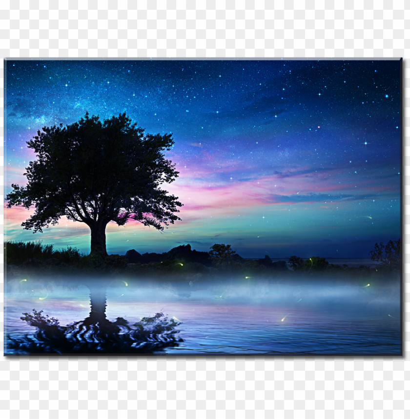 beautiful night sky - 星空 湖泊 PNG image with transparent background | TOPpng
