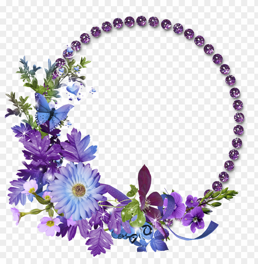 beautiful purple round flowers transparent frame background best stock photos - Image ID 57667