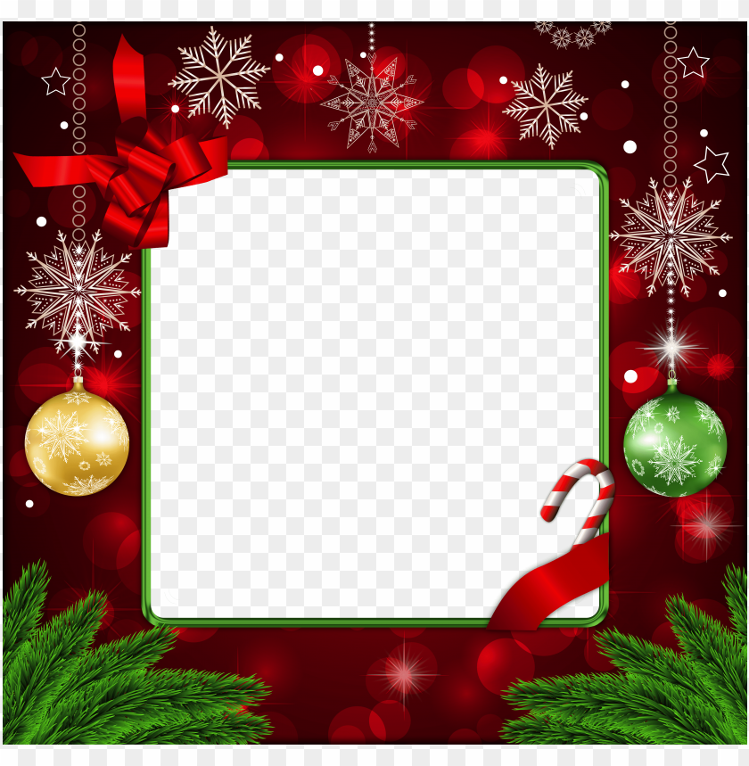 beautiful red deco png christmas frame background best stock photos | TOPpng