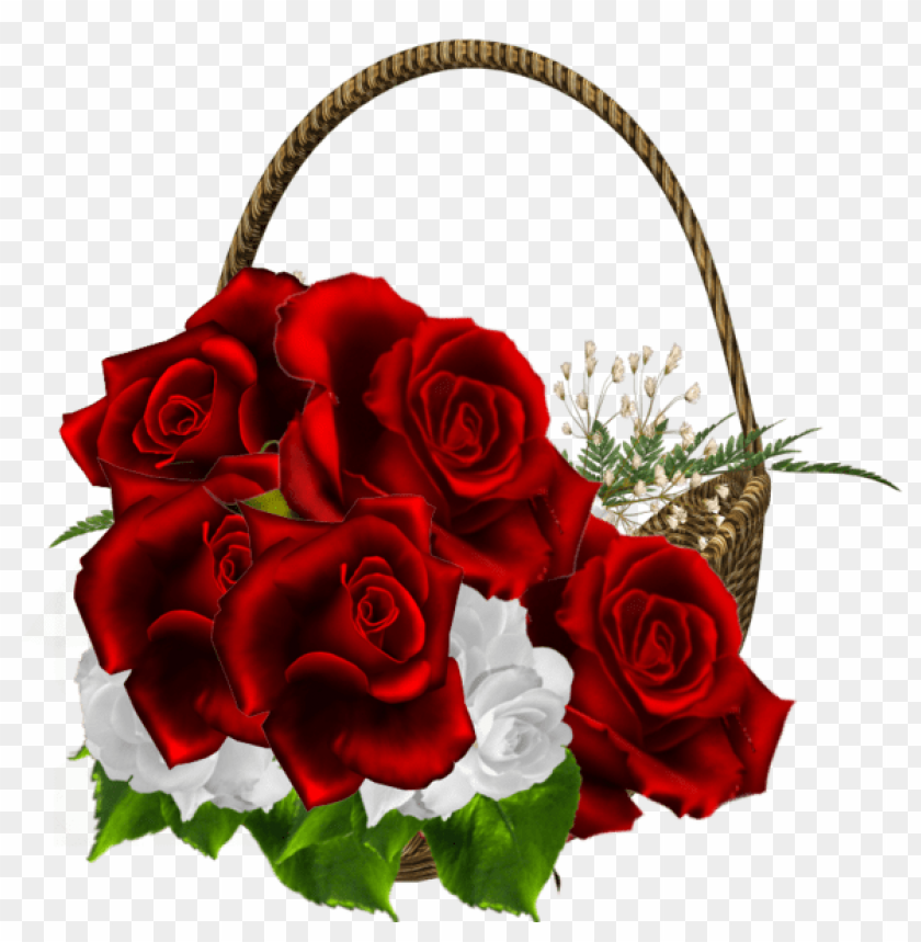 beautiful red roses transparent basket bouquet
