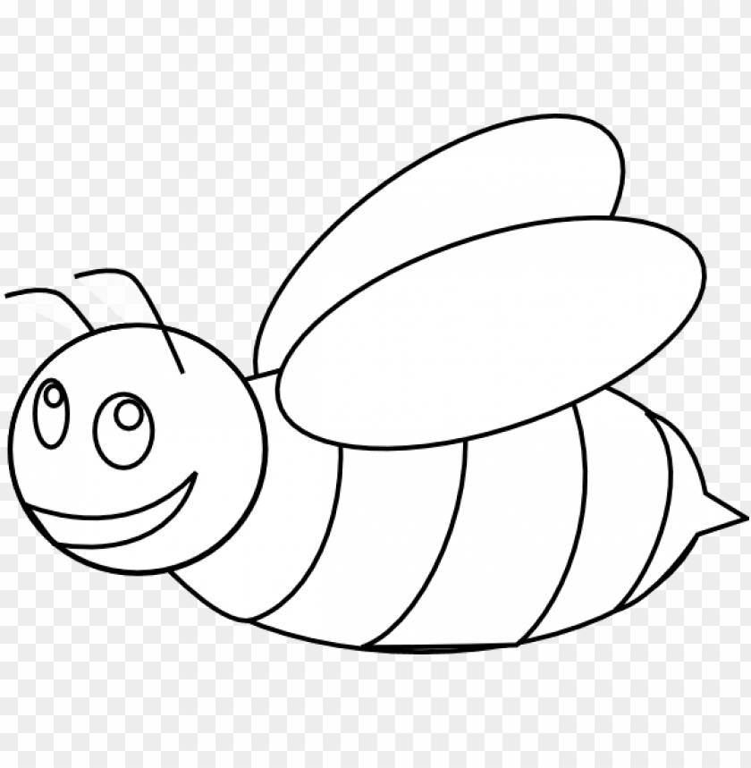 Cute Bee Drawing Black And White bmpo