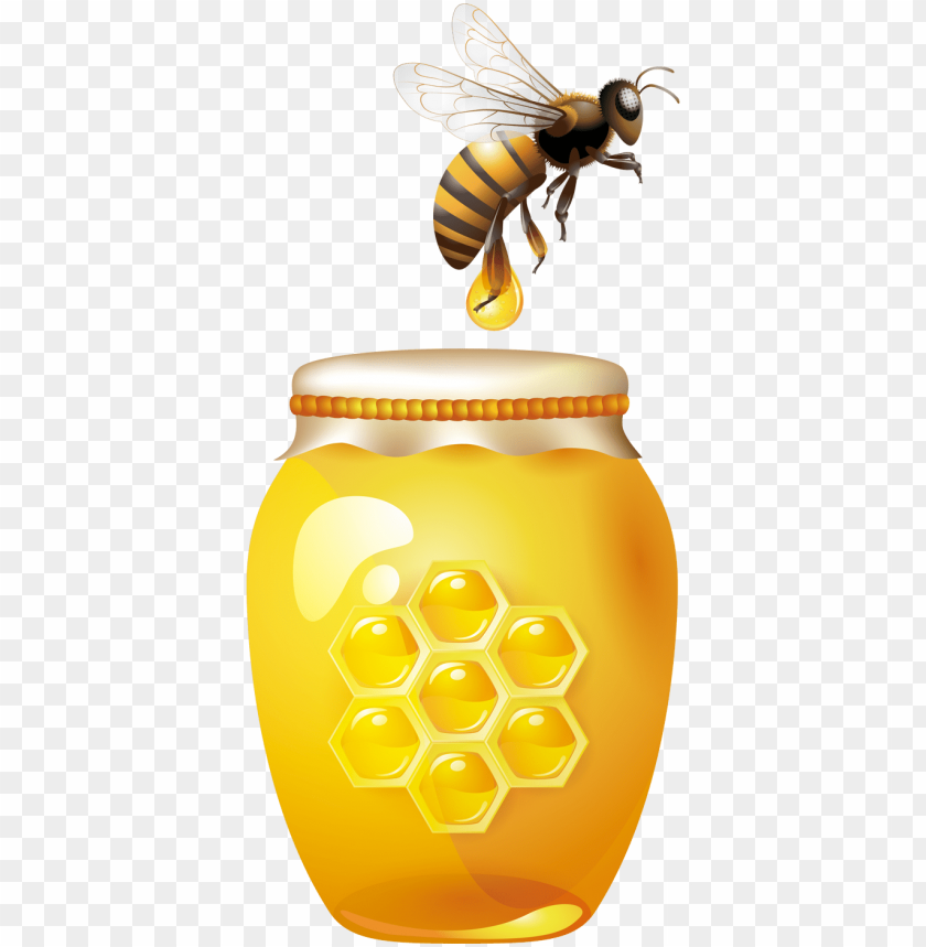 bee honey jar clip art honey bee jar PNG transparent with Clear Background ID 176457