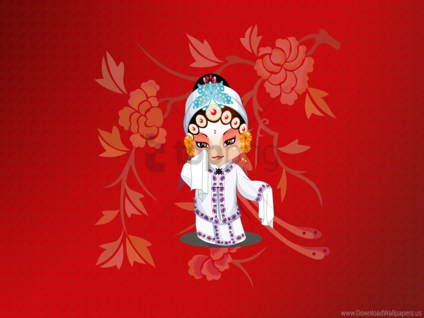 beijing opera costume sadness sleeves wallpaper background best stock photos - Image ID 146165