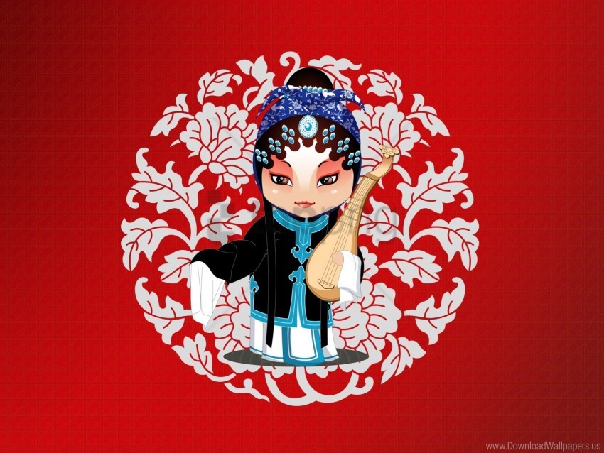 beijing opera costumes musical instrument patterns wallpaper background best stock photos - Image ID 146105
