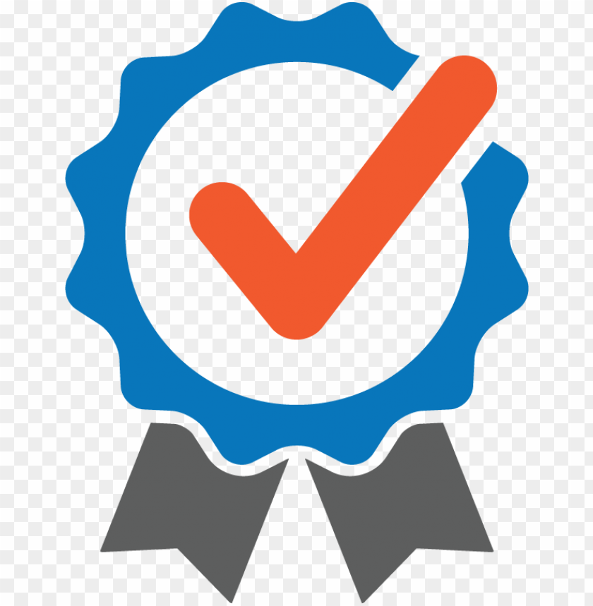 benefits icon checkmark in a ribbo PNG transparent with Clear Background ID 444129