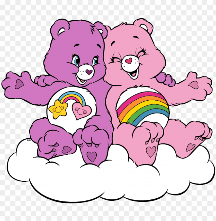 Best Friend Clipart Group Clipart Royalty Free Library Pink And Purple Care Bear Png Image With Transparent Background Toppng - friends roblox library