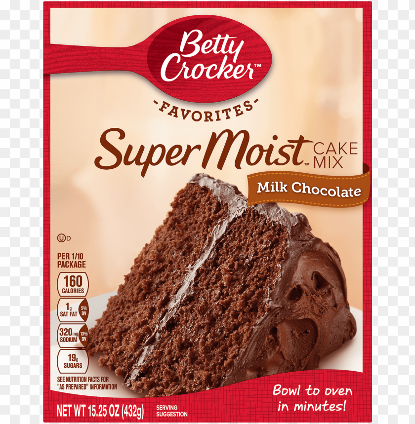 betty crocker super moist milk chocolate cake mix, - betty crocker chocolate cake super moist PNG image with transparent background@toppng.com