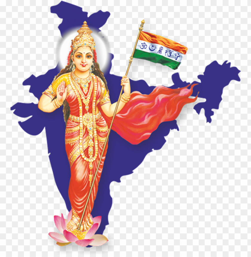 Bharat Mata - India Map With Bharat Mata PNG Transparent With Clear Background ID 177333