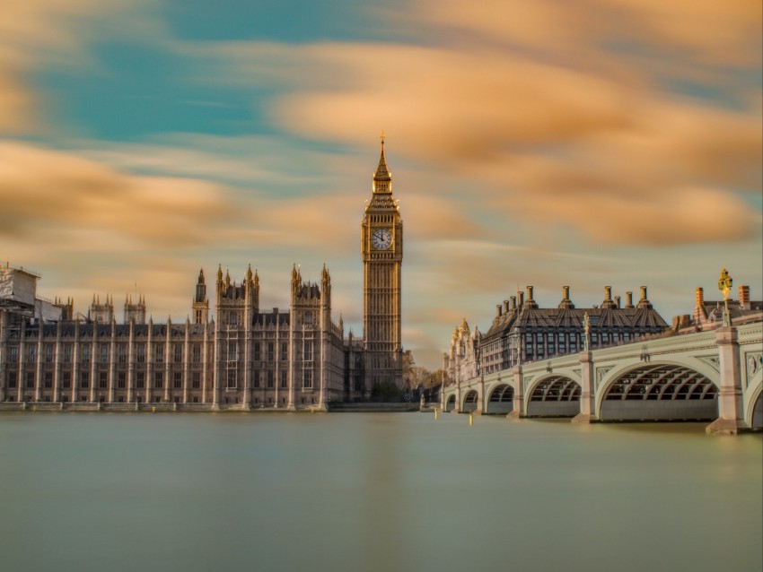 big ben, panorama, bridge, river, london, united kingdom