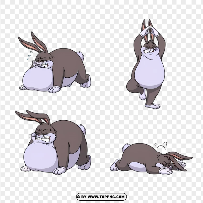 Big Chungus Fat Playing Hide And Seek PNG Transparent Background