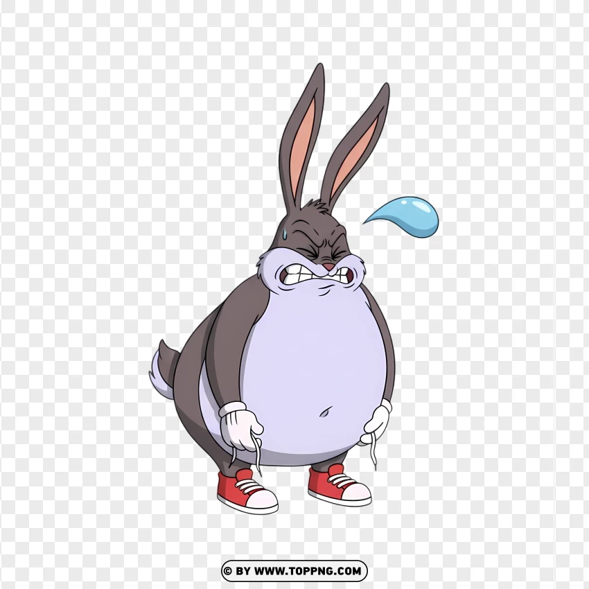 Big Chungus Fat Trying To Tie His Shoes PNG Transparent Background