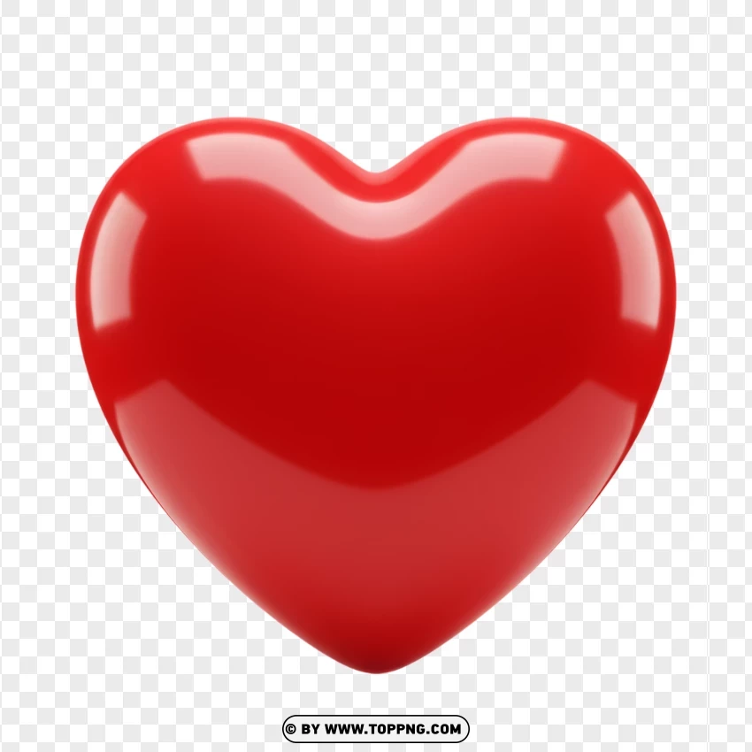 Shiny Big Heart Photo With 3d Effect PNG Transparent Background