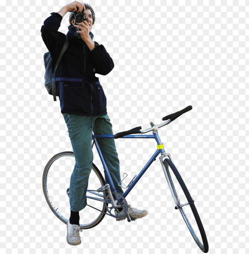 Transparent background PNG image of biking photograpfer - Image ID 26558
