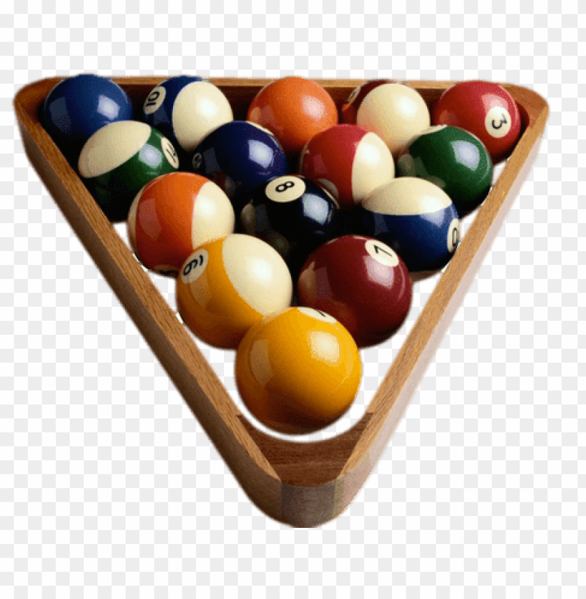 PNG Image Of Billiard Balls Triangle With A Clear Background - Image ID 68671