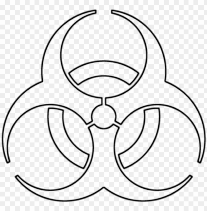 Biohazard  Ymbol Outline Gallery - White Biohazard  Ymbol PNG Image With Transparent Background