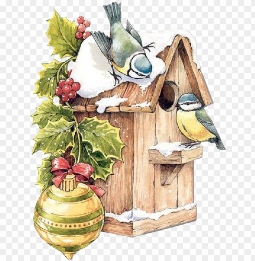 Bird House Free On Dumielauxepices Net - Christmas Bird House Clipart PNG Image With Transparent Background