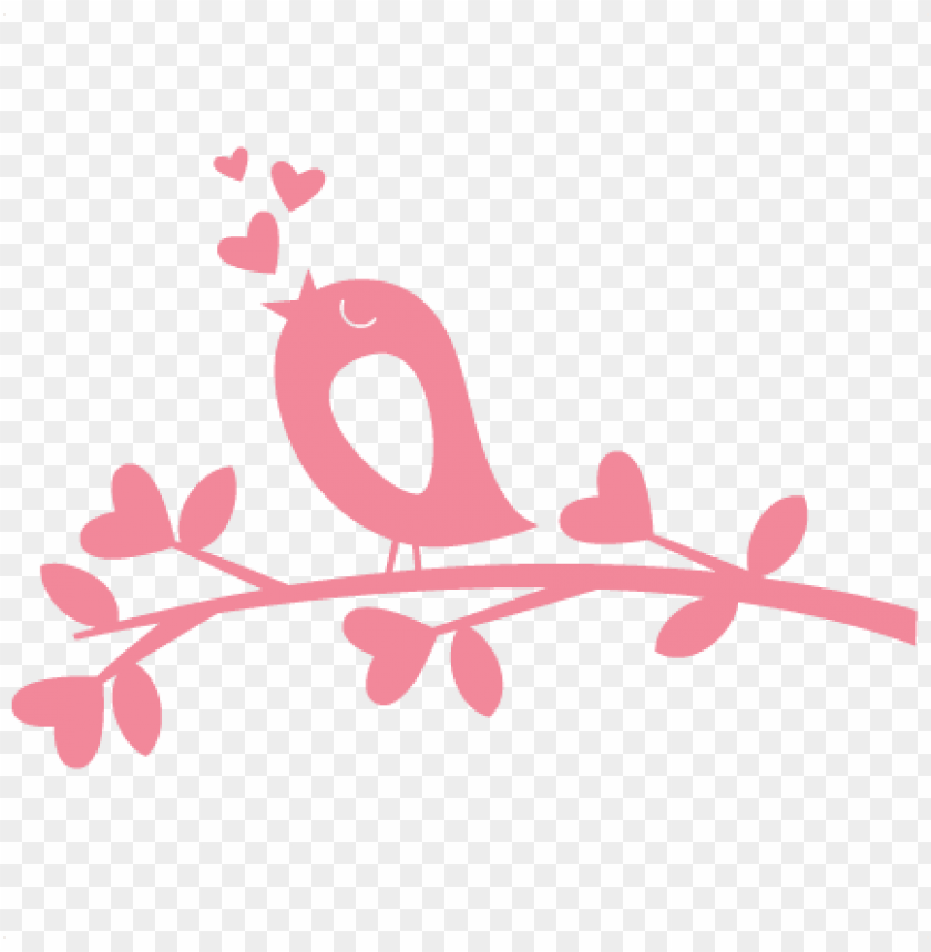 Download Bird In Love On Branch Scrapbook Titles Svg Cutting Free Clipart Valentine Bird Png Image With Transparent Background Toppng